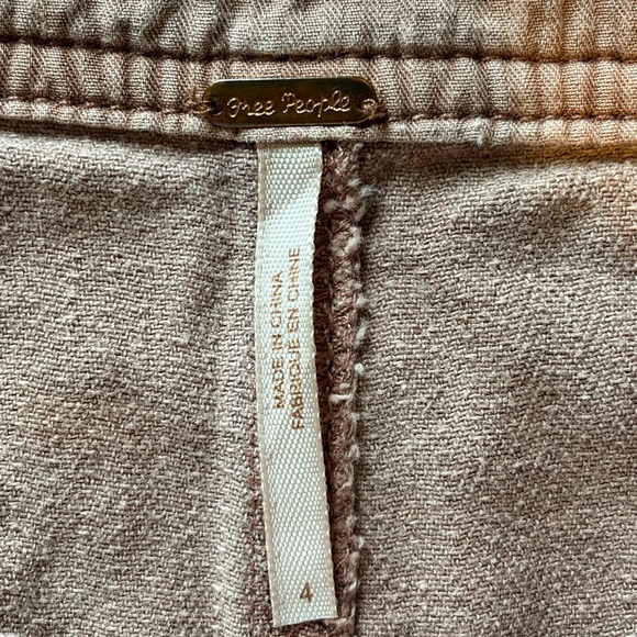 Free People Utility Crop Pants - Mauve Denim - Size 4 - Picture 6 of 6